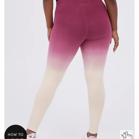 Torrid premium leggings dip dye rumba red gray sand size 2X - Picture 3 of 11